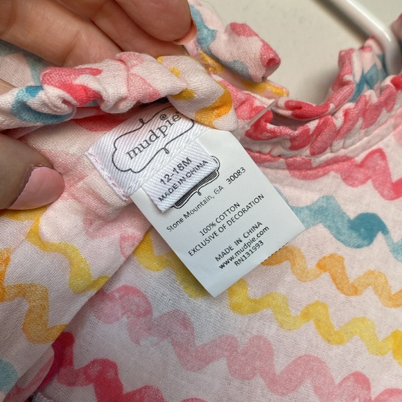 Mud pie Rainbow  Dress and Headband Set NWT - Picture 3 of 6